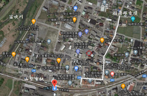 PNG 稲荷塚古墳(笛吹市)(農園)場所(YU用