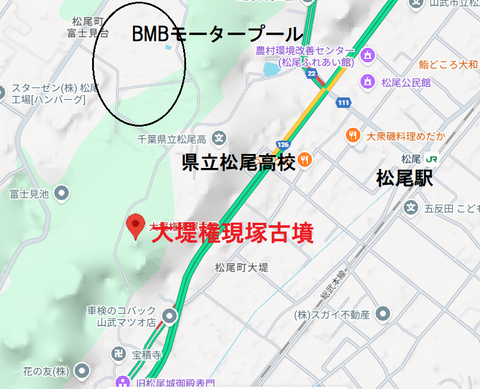 PNG 大堤権現塚古墳所在地マップ（再訪版）