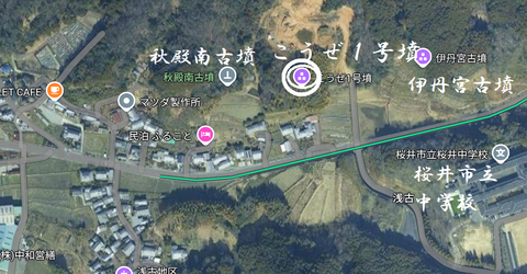 こうぜ１号墳桜井市所在地マップリニューアル版