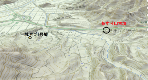 PNG 城ヤブ1号墳と茶すり山古墳所在地マップはこちら（和田山）