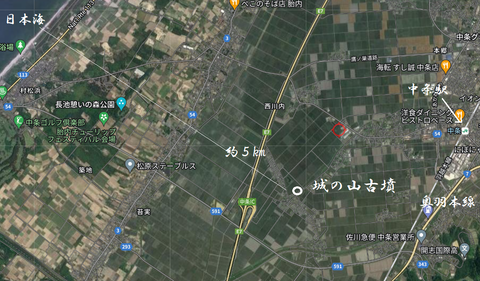 PNG 城の山古墳所在マップ