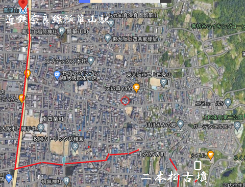 PNG 二本松古墳所在地マップ東大阪市
