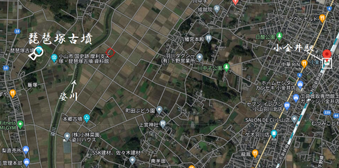 PNG 琵琶塚古墳所在地マップ（小山市）