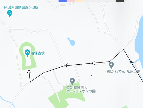 PNG 船塚古墳　ルート