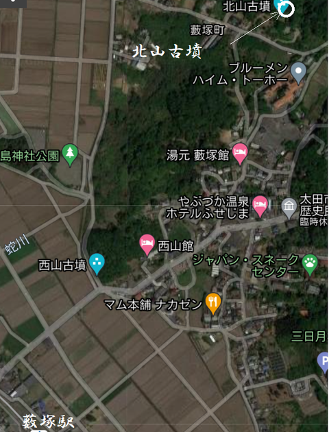 北山古墳 太田市 所在地 21年10月21日