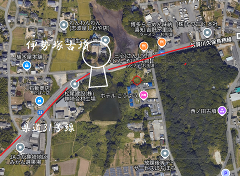 PNG伊勢塚古墳（こちらが正）神埼市所在地マップ