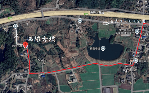 PNG 西隈古墳所在地マップ