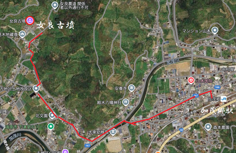 PNG 女良古墳所在地マップ