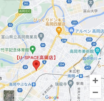 U-SPACE高岡店レンタルスペース-地図