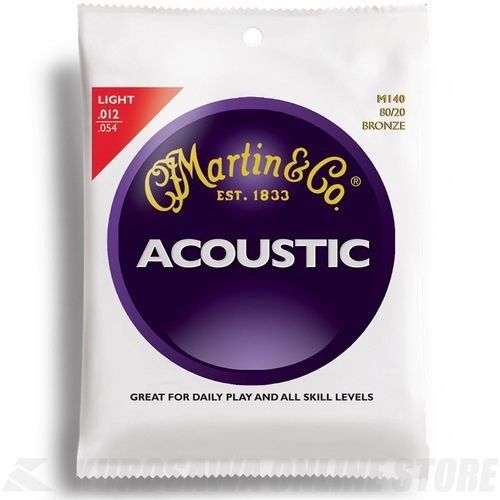 Martin アコースティックギター弦 ACOUSTIC (80/20 Bronze) M-140 Light .012-.054