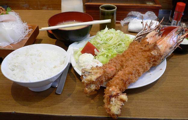巨大エビフライ定食 Gumka工房記