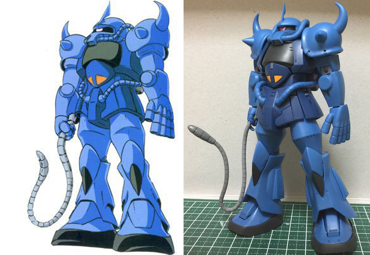 ROBOT魂グフVer.A.N.I.M.E.ウェザリング仕上げ その1 スミ入れ