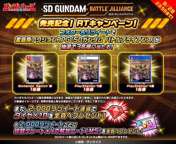 バトルアライアンス連動!RTキャンペーン!