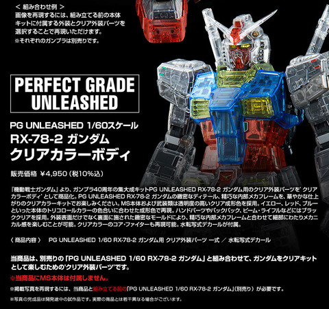 PG UNLEASHED ガンダム用クリアカラーボディ_06