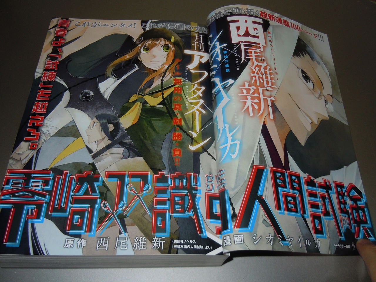 零崎双識の人間試験 がアフタヌーンで漫画化 この世の全てはこともなし