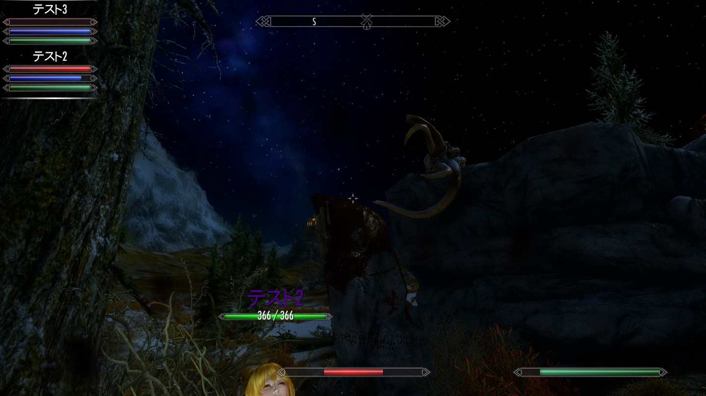 Hpを表示するmod 捻じ曲げるskyrim