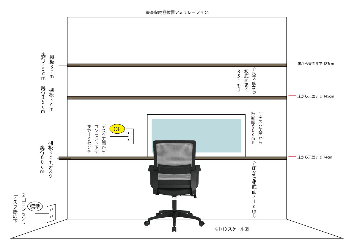 転勤族の家づくり81 拘りたいところは自分で図面を起こす ー書斎 窓側編ー 転勤族 家を買う 建築家と建てる家 の小さな平屋 転勤族の家づくり81 拘りたいところは自分で図面を起こす ー書斎 窓側編ー 転勤族 家を買う 建築家と建てる家 の小さな平屋
