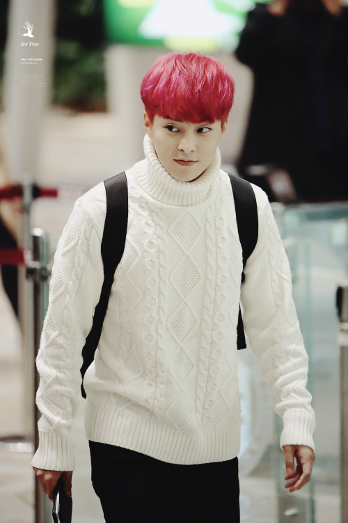 タートルネックに赤い髪 ぐわぐわの韓流まっしぐら