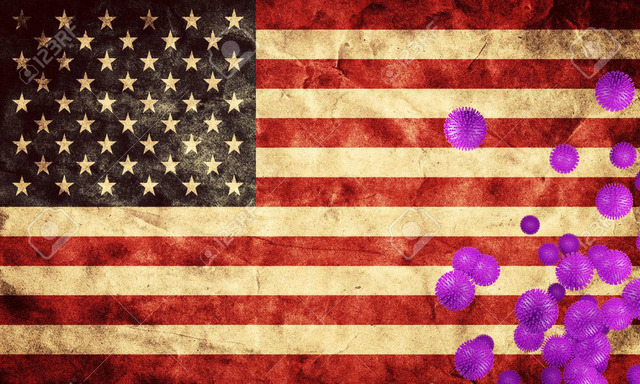 American flag coronavirus