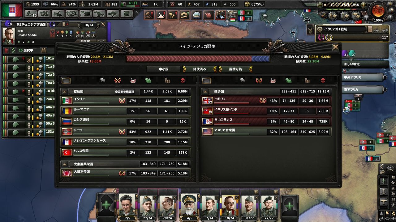Hoi4 イタリアで世界大戦を生き抜く その6 ぎゃらくしぃと銀河工房