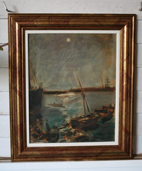 油絵「夜の港」 : gyu's shop blog 油絵「夜の港」 : gyu's shop blog