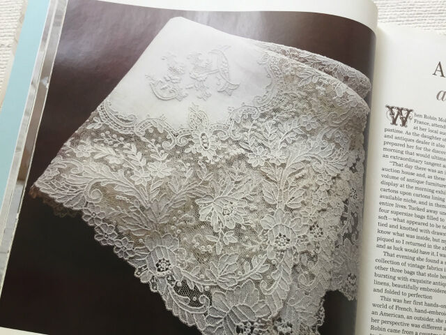 麻アッパーシーツモノグラム刺繍W