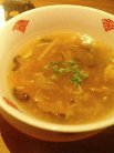 酸味がきいた五目スープ