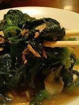 チャイナビストロ常村 ちぢみほうれん草の炒め(700円)