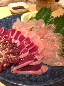 水戸黄門 地鶏三点盛り