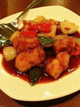 避風塘ふじた 黒酢の酢豚(700円)