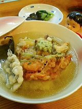 締めはやっぱり『天茶(活海老かき揚)』でしょ!