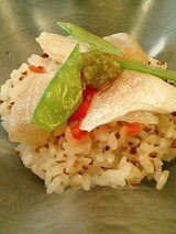 コダイののった蕎麦茶ごはん