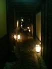 玄関から門までの通路が素敵です。