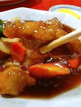 明珍 酢豚定食 850円