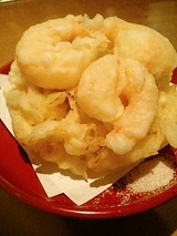 海老天と葱のかき揚げ