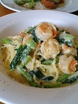 アッカ 海老のクリームソースパスタ