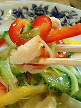 らんなー ゴーヤと海老ラッキョソース(450円)