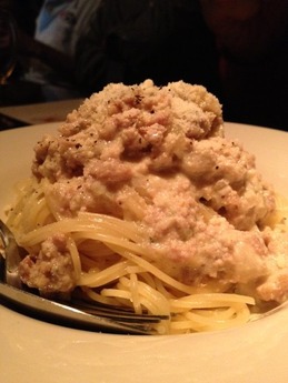 鶏バル タルタル 鶏のラグーソースパスタ