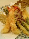 海老、紫いも、タラの芽、ギョウジャニンニク、メヒカリ、ヤリイカ