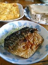 鯖塩焼き、出汁巻き、高野豆腐