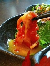 神戸イベリコ屋姫路店 お通し(ユッケ)