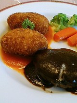 かにクリームコロッケ&ハンバーグステーキ(920円)