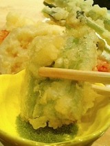 海馬 夏野菜の天ぷら 1000円