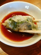 専用梅ダレでいただきます。