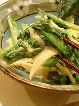菜の花と竹の子のマヨネーズ和え