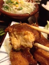 春夏秋冬 春 とり唐揚げとエビクリームコロッケ定食 1050円