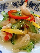 らんなー ゴーヤと海老ラッキョソース(450円)