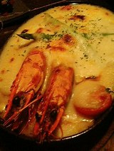 長芋と丸ごと海老のクリームグラタン(780円)