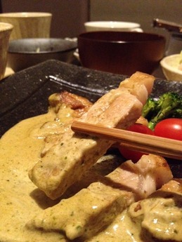 七夜月 ポークのバジルソテー 1200円