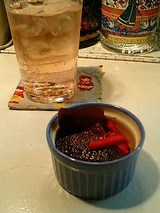 ボーチカ バラのソーダ水(350円)と付だし